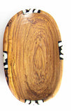 HD Oval Olivewood Bowl w/ Batik Bone Inlay