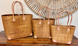 Malagasy Tote Bag w/ Leather Handles