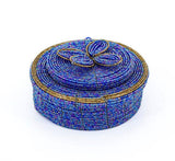 Beaded Treasure Box w/ Floral Bloom