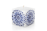 Kapula Candles - Henna Blue on White