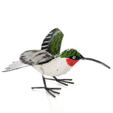 Ruby-Throated Hummingbird of Upcycled Metal