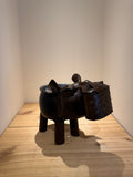 Hippo Planter of Recycled Metal