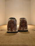 Dumi Bone Salt/Pepper Set Scrimshaw