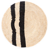 Kazi Black Double-Striped Wall Plate-24”