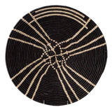 Kazi Sanaa Black Raffia Woven Wall Plate 20”