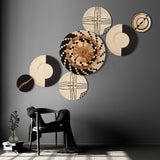 Kazi Geo Black/Natural Wall Plate-22”