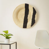 Kazi Black Double-Striped Wall Plate-24”