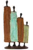 "Nomadic Family of 4" Lost Wax Bronze Sculpture