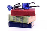 "Literary Lady in Blue" Lost Wax Bronze Sculpture