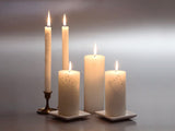 Kapula Hand Painted Candles - White on White