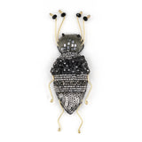 Kioni Moondust Longhorn Beetle Beaded Brooch