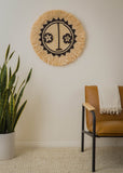Kazi Sun Mask Fringed Wall Art Disc - 22”