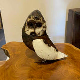 Turned Head Owl - Recycled Oil Drum